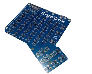 لوحة مفاتيح مخصصة ميكانيكية لاسلكية من نوع ergodox بتقنية pcb 65 rgb سبليت qmk لوحة مفاتيح pcb