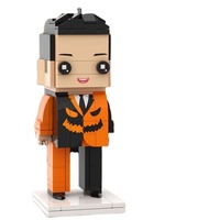 Blocs de construction personnalisés pour Halloween, jouet de briques avec photo personnalisée, costume de citrouille effrayant, mini personnage DIY, souvenir, cadeau OEM