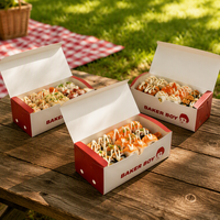 Boîtes rigides personnalisées en carton biodégradable et recyclable pour salades, sushis, tacos mexicains et tortillas croustillantes
