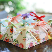 Boîte de bonbon de mariage demoiselle d'honneur avec logo personnalisé emballage hexagonal en carton vert or rouge pour le type de dossier feuille de chocolat sucré - Product Image 4