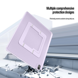 Full-Cover Tablet Case for iPad Air 13 (2024/2025/2026) Transparent Matte Tablet Case with Adjustable Aluminum Alloy <b>Stand</b> - Product Image 2