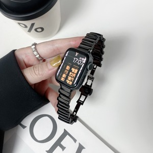 Forwelleny <span class=keywords><strong>Bracelet</strong></span> à boucle papillon irrégulière en acier inoxydable pour <span class=keywords><strong>femme</strong></span> pour <span class=keywords><strong>Apple</strong></span> <span class=keywords><strong>Watch</strong></span> Series 11 10 9 8 Accessoires - Product Image 1