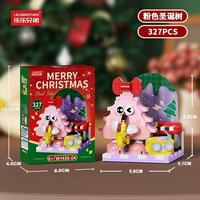Ensemble de blocs de construction de Noël 4 pièces, jouets en briques de bonhomme de neige et sapin de Noël mignons, décoration de fêtes, collection, vente en gros