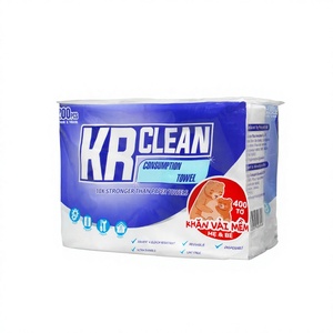 Toallitas Desechables Ecológicas para Bebés y Mamás, al por Mayor, OEM, 400 Hojas, KRClean, 15x15cm, Biodegradables, No Tejidas, Vietnam - Product Image 1