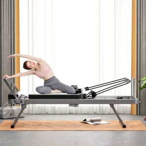 Di alta qualità nero FCJ Pilates Core letto di alluminio durevole pieghevole attrezzature per il Fitness per la casa palestra commerciale tra cui palestre di Yoga