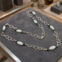 ART PALACE Collar con colgante de plata de ley 925 con cadena de eslabones de piedra blanca de 18 pulgadas para mujer