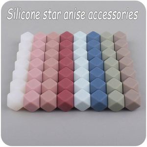 <b>Silicone</b> Focal Round <b>Beads</b> 14mm DIY Jewelry Making Pacifier Chain Necklace Bracelets Keychain Accessories - Product Image 2