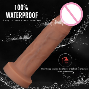 Dildo Penis Silikon Cair Coklat Realistis untuk Vagina dan Anus, Mainan Seks Dewasa, Stimulasi G-spot dan Prostat, Orgasme, Penis Mirip Asli dengan Suction Cup Kuat - Product Image 4