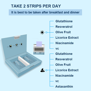 โรงงานผลิตโดยตรง แถบเสริมอาหารละลายได้ แถบคอลลาเจนละลายได้ สุขภาพผิว แถบไวท์เทนนิ่งผิว - Product Image 2