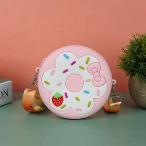 Nouveau doux beignet enfants sac à bandoulière Silicone zéro portefeuille Mini sac à bandoulière unique épaule portefeuille femme mignon sac - Product Image 6