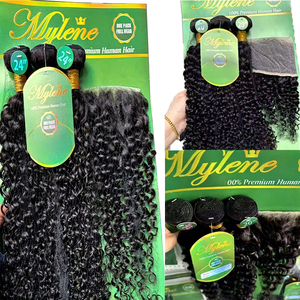 Extensions de <span class=keywords><strong>cheveux</strong></span> brésiliens naturels ondulés (Body Wave) 18 et <span class=keywords><strong>20</strong></span> pouces + closure HD 4x4 en <span class=keywords><strong>cheveux</strong></span> humains mélangés - Product Image 1