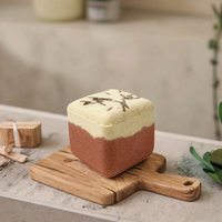Bombe de bain carrée naturelle avec logo personnalisé, luxe, relaxante, parfum intense, 50g