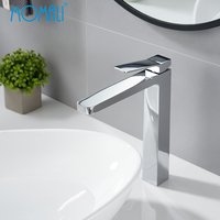 Robinet de lavabo moderne à trou unique Momali, en laiton de qualité authentique, chromé, avec céramique simple pour le lavage, qualité garantie