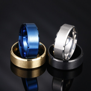 Meistverkaufter 8MM Matt Edelstahl Herrenring INS-Style Schlichter Trendiger Herrenring - Product Image 2