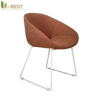 U-best Vente en gros de chaises de salle à manger en tissu haut de gamme personnalisées pour projets hôteliers, design italien, style nordique, fauteuil de salle à manger