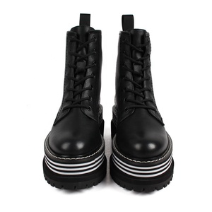Commercio all'ingrosso Su Ordinazione Delle Donne <span class=keywords><strong>Stivaletti</strong></span> Piattaforma di Moda di Lusso DELL'UNITÀ di elaborazione Fibbia Anteriore Studded Quilted Stivali Da Combattimento Caviglia Scarpe - Product Image 4