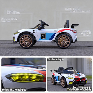 <span class=keywords><strong>Voiture</strong></span> électrique pour enfants, en plastique, avec roues motorisées, lumières, <span class=keywords><strong>voiture</strong></span> à monter avec télécommande parentale - Product Image 3