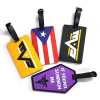 Étiquette de bagage promotionnelle personnalisée en PVC gaufré, avec logo sur mesure et étiquettes suspendues, pour cartes d'embarquement et valises