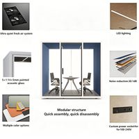 Cabine de bureau insonorisée Divo XXL, structure en aluminium, pour hôpital, école, centre commercial - Conception préfabriquée, écologique, autoportante, STC30dB