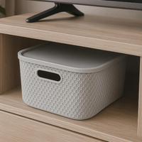 Paniers de rangement empilables en plastique, bacs organisateurs en PP, conteneurs portables pliables pour vêtements, jouets, garde-manger