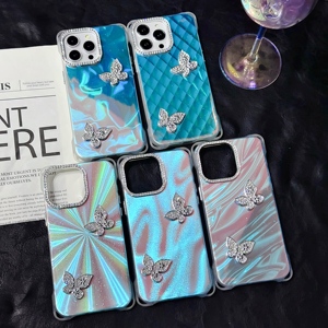 Laser Gradient Điện Thoại Di Động Trường Hợp Đối Với iPhone 15 Pro Sang Trọng Bling Bướm Điện Thoại Di Động Trường Hợp Đối Với iPhone 14 13 12 11 - Product Image 1