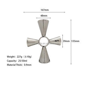 Acero inoxidable 304 Multi-Head Finger Ring Jiggers Estilo vintage Coctelera Esencial <span class=keywords><strong>para</strong></span> camareros Servicio de <span class=keywords><strong>bebidas</strong></span> de fiesta - Product Image 6