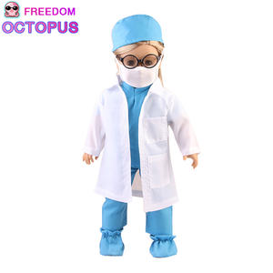 Ropa de muñeca para niña, abrigo rojo de alta calidad, ropa de muñeca con sombrero, vestido como <span class=keywords><strong>doctor</strong></span> - Product Image 6