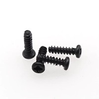 Vis autotaraudeuse à tête cylindrique à rainure croisée Système de mesure en pouces en acier au carbone zingué noir