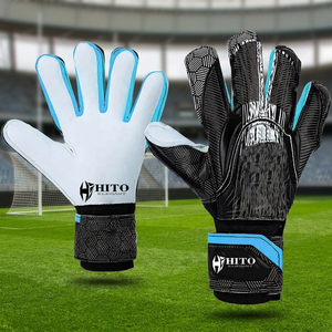 Gants de gardien de but professionnels, fournisseur direct d'usine, paume avant en latex Giga, dos en silicone embossé, coupe hybride injectée - Product Image 3