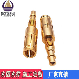 Precision Machined Gold Plated Brass Pin Connector 1.920mm Male Female <b>Terminal</b> Aerospace Medical Use - Product Image 5