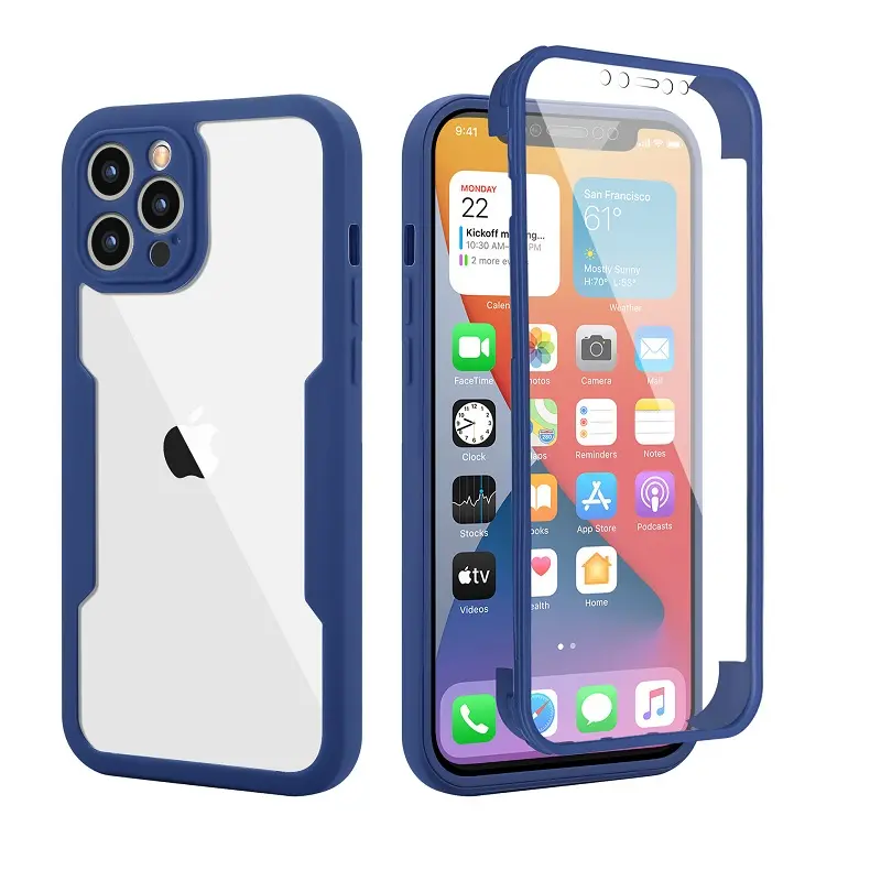 clear defender cell phone cases with screen protection for iphone x xr xs 11 12 pro max