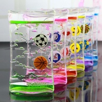 Jouet sensoriel créatif moderne en forme de sablier à gouttes d'huile, minuterie à mouvement liquide en plastique avec un design moderne et élégant