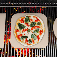Pierre à pizza réfractaire, pelle à pizza, coupe-pizza carré, ensemble de pierres et pelles à pizza en cordiérite pour four
