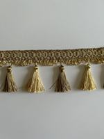 HAOHAO Vente en gros Autres franges à pompons 2026, garniture à franges 5cm Modèle T0019 de CN ZHE pour rideaux et tapis décoratifs