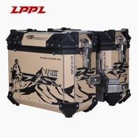 Ensemble de bagages pour moto en alliage d'aluminium, coffre supérieur 45L, valises latérales 38L et 32L, étanches, pour le tourisme