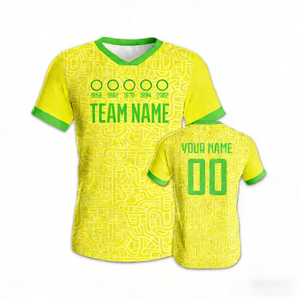 Maillot de football unisexe OEM à manches courtes pour l'université, respirant, imprimé, tenue d'été, hauts de survêtement, option grandes tailles - Product Image 2