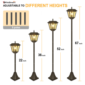 Bahçe lambası W LED IP65 ile Solar 120, giriş kapısı sütunları ve emlak aydınlatması için derecelendirildi - Product Image 3