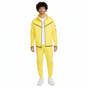 ชุดวอร์มผ้าฟลีซสีเหลืองเลมอนชุดกีฬาผ้าคอตตอน34% โพลีเอสเตอร์สีสะท้อนความอุ่นมาตรฐานออกแบบโลโก้แบรนด์ได้ตามต้องการ - Product Image 1