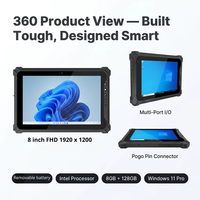 Tablet Tangguh Windows 10.1 Inci IP65 PC Industri Pemindai Barcode 2D 700nits Terbaca di Bawah Sinar Matahari Komputer Mobile untuk Logistik