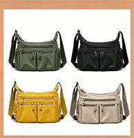 Tas Selempang Multi Kantong Ringan Kapasitas Besar Tas Bahu Perjalanan Sehari-hari Belanja Grosir Logo Kustom