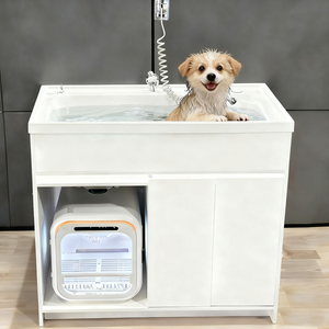Baignoire de toilettage multifonctionnelle <span class=keywords><strong>pour</strong></span> animaux de compagnie, équipement imperméable et antidérapant <span class=keywords><strong>pour</strong></span> le toilettage quotidien des chiens et des chats, nettoyage et soin de la peau - Product Image 2