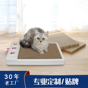 กระดานข่วนแมว กระดาษลูกฟูก ของเล่นแมวทนทาน สำหรับแมว กล่อง 10 ชิ้น - Product Image 4