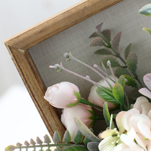 Artificial Bud Hydrangea Flower Wooden 3D Photo Frame Wall Hanging Plant Wall Decor Factory Direct Supply For Home Decoration - Product Image 4