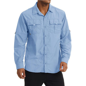 Nouvelle arrivée Chemise de pêche personnalisée à séchage rapide pour l'extérieur avec poche Protection UV Chemises de pêche boutonnées - Product Image 1