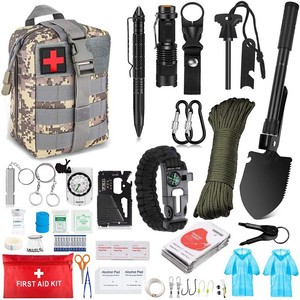 Équipement de survie en plein air, sac tactique 20x15x9cm, trousse de premiers soins étanche, outils d'urgence pour le camping, équipement multifonctionnel - Product Image 5
