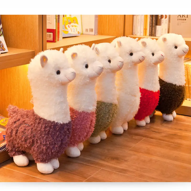 28cm nuovo Alpaca peluche 6 colori bambola animale carino morbido cotone farcito bambola Home office decor bambini ragazza compleanno regalo di natale