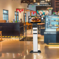 Terminal de paiement intelligent autoportant, kiosque à écran tactile en libre-service avec imprimante