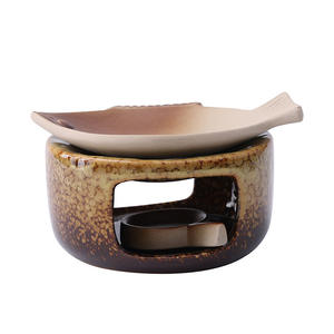 Brûleur d'encens et d'huiles essentielles en céramique, brûleur d'encens à effet de fournaise, four de cuisson isolé au feu en cèdre - Product Image 5