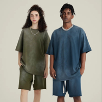 T-shirts pour hommes 100% Coton, qualité supérieure, tricot vintage, coupe ample, épaules tombantes, imprimés, grammage lourd, vierges, personnalisables