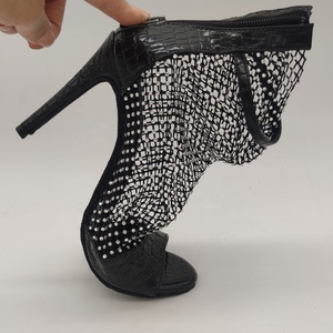 <b>High</b> Quality Fashion Latin Salsa Ballroom Wedding Club Women <b>High</b> Heel 105mm Crystal-Embellished Mesh Sandals - Product Image 5